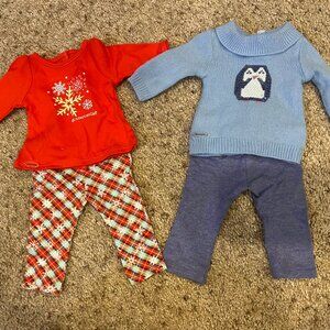 American Girl Winter Pajamas and Clothes
